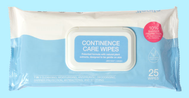 continence care wipes